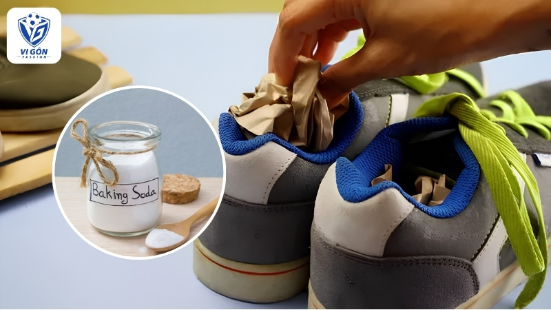 baking soda khử mùi hôi giày đá bóng