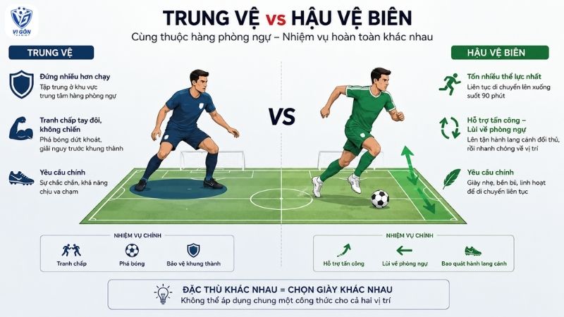 nên chọn giày như thế nào cho hậu vệ